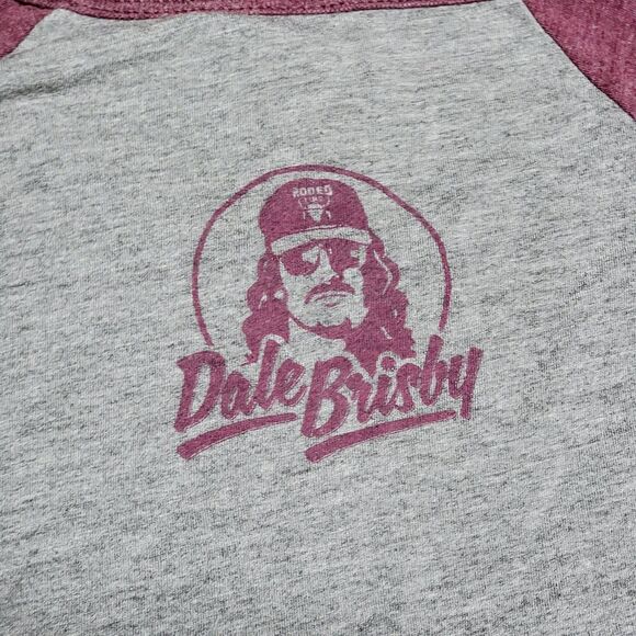 Bella Canvas LS Grey & Burgundy Unisex Baseball Tee "Rodeo Time" - Size Large - Picture 3 of 6
